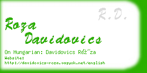 roza davidovics business card